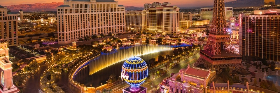Aerial view of Las Vegas.