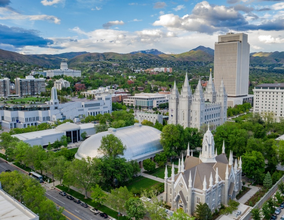 Salt Lake City in the Spring