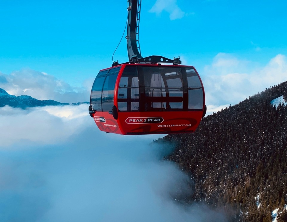 Peak to peak gondola at Whistler
