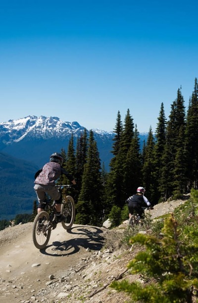 Mountain bikers in Whistler