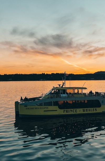 Prince of Whales tour boat in Vancouver harbour