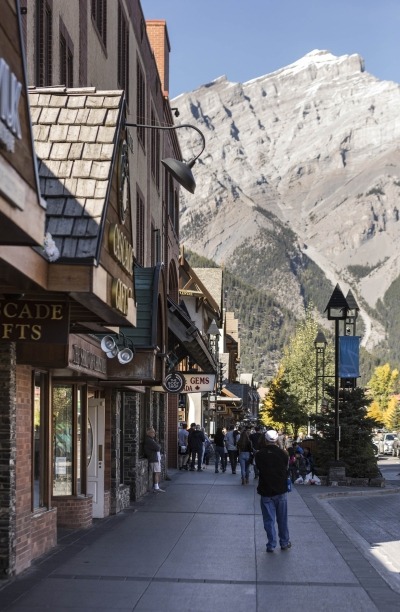 Banff Avenue shopping area